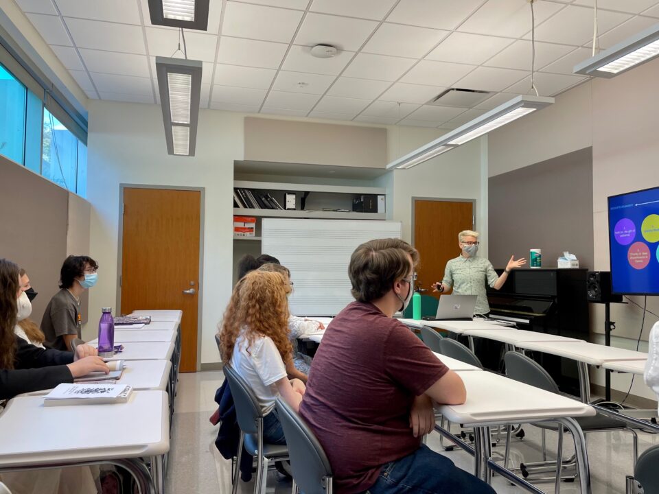 Paula Matthusen teaches a masterclass to UTK students